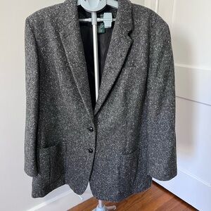 Lauren Ralph Lauren Charcoal Tweed Blazer, Lambswool